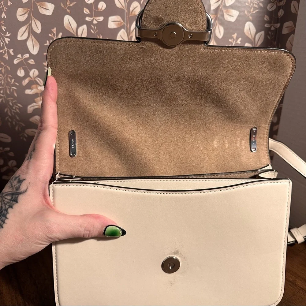 Coach Large Morgan Square Crossbody Bag in Chalk - Picture 8 of 13